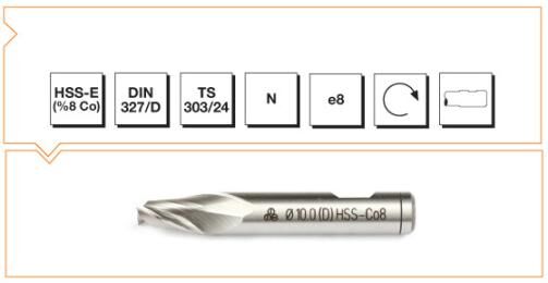 MTE Makina Takım HSS Silindirik Saplı Delik Freze 4 mm B00278140400