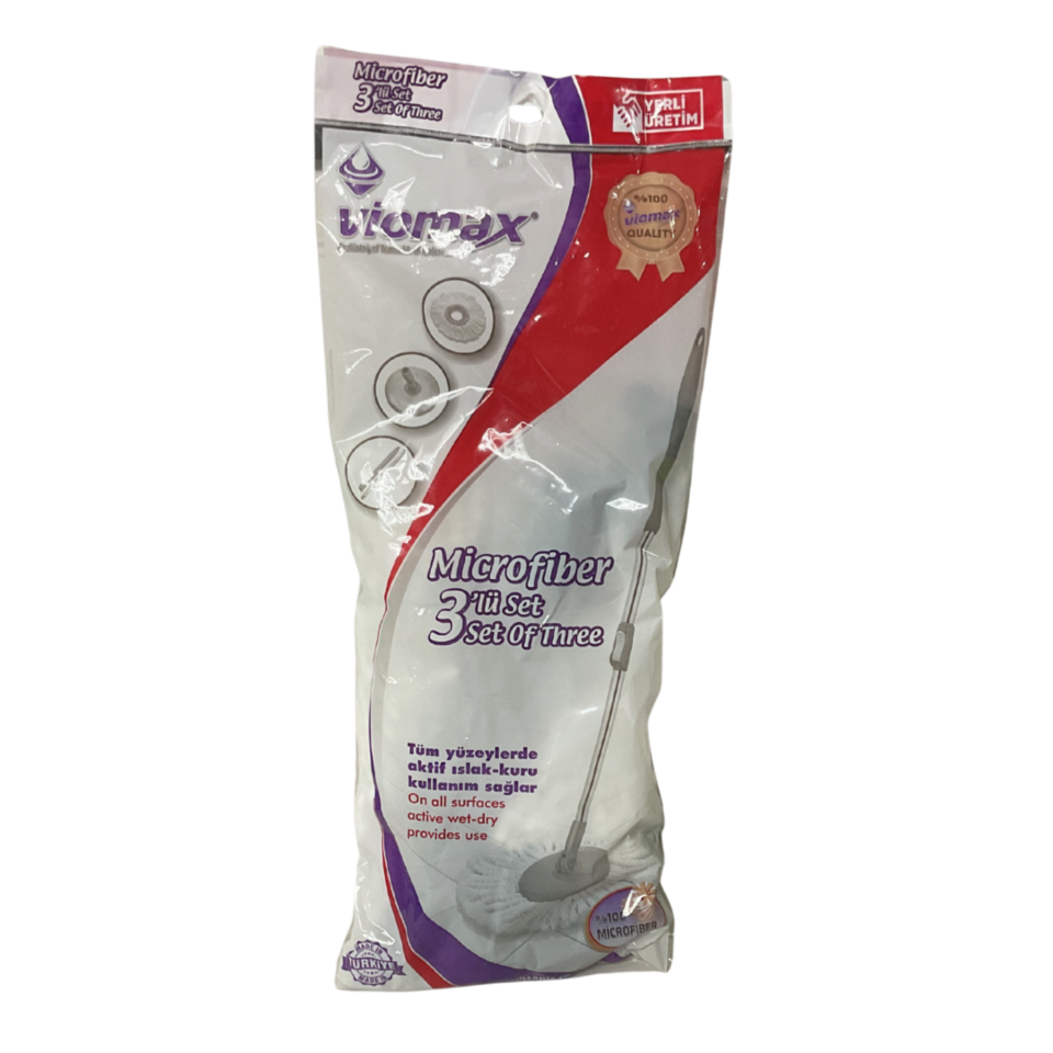 Wıomax Temizlik 3 Lü Döner Sap Set Tm-778