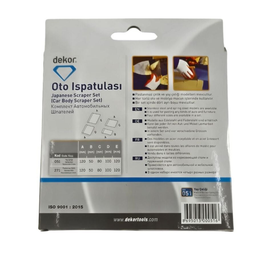 Hassan Oto Ispatula 4'lü Takım Kod:051