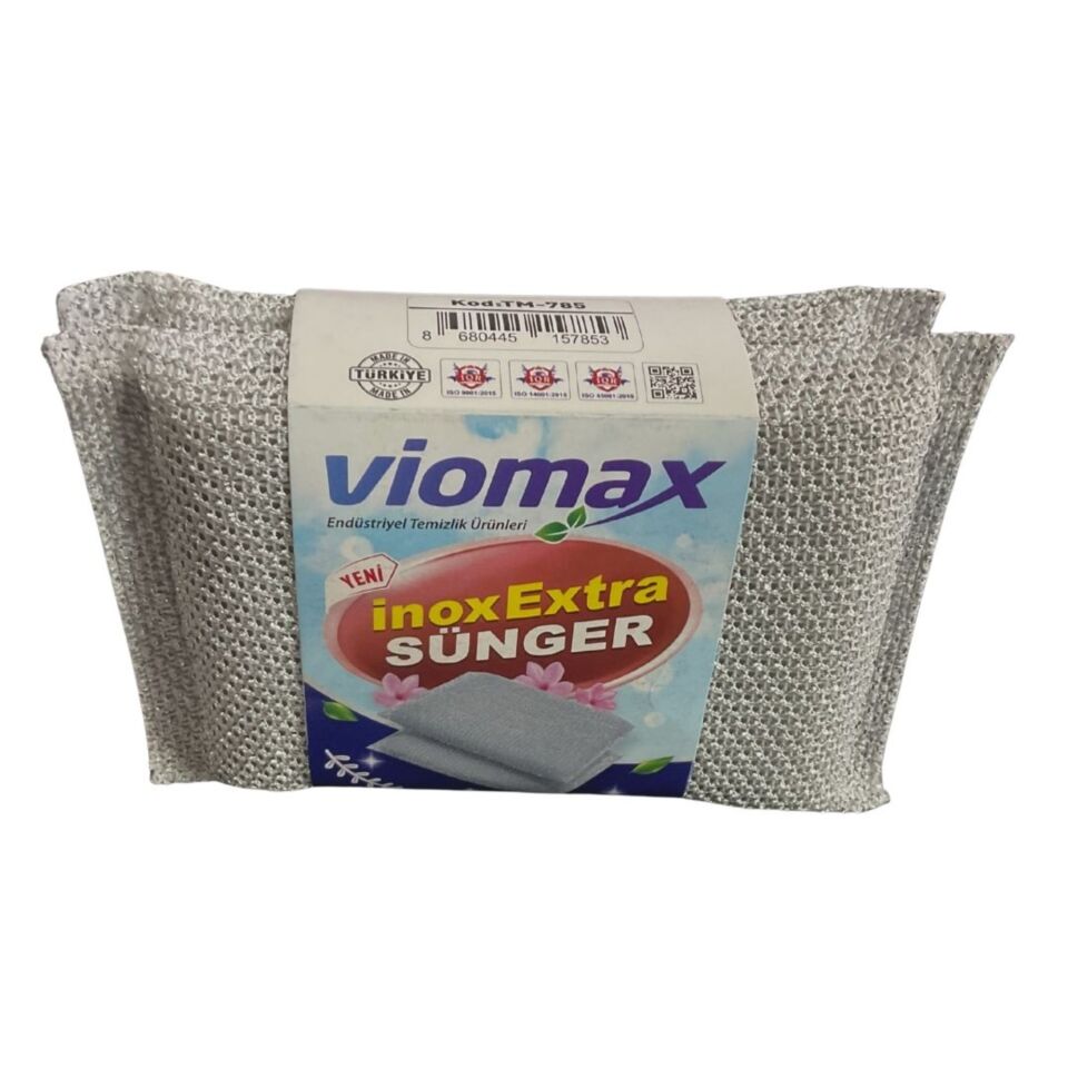 Wıomax Temizlik Inox Bulaşık Süngeri 2 Li Kod:785