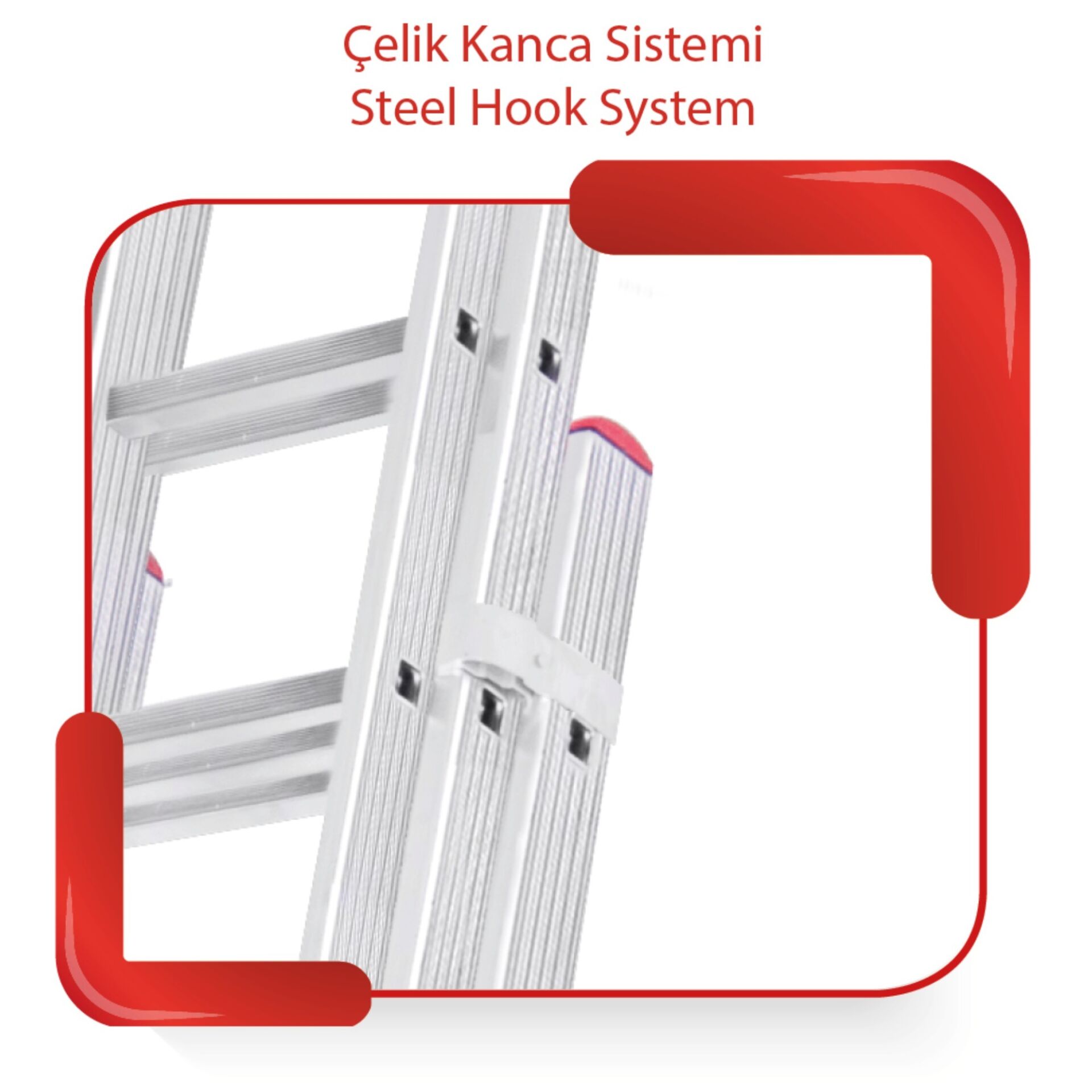 Sürgülü Ptt Merdiveni 2 Mt X 3 Lü = 6 Mt