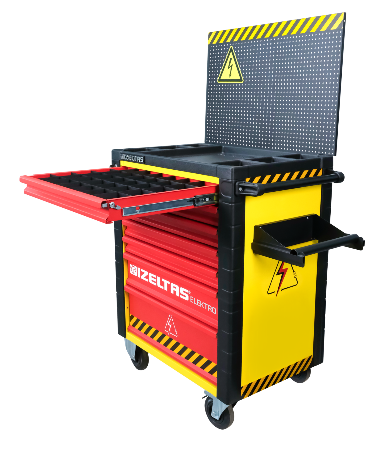 İzeltaş Elektro Takım Dolabı Kırmızı Sarı 7 Çekmece 94 Parça - 13000005548