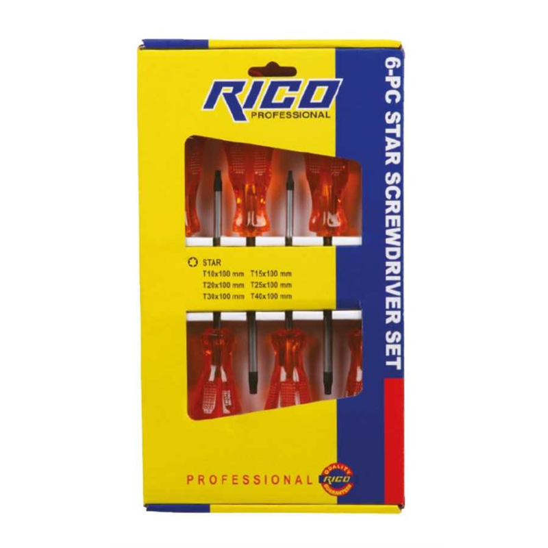 Rico 6 Parça Torx Star Tornavida Seti - 003-RT2522
