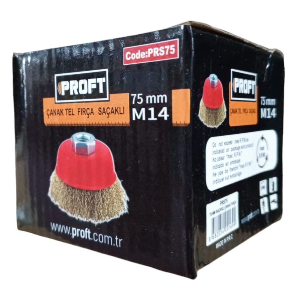 Proft Saçaklı Çanak Fırça (prs75) 75 Mm