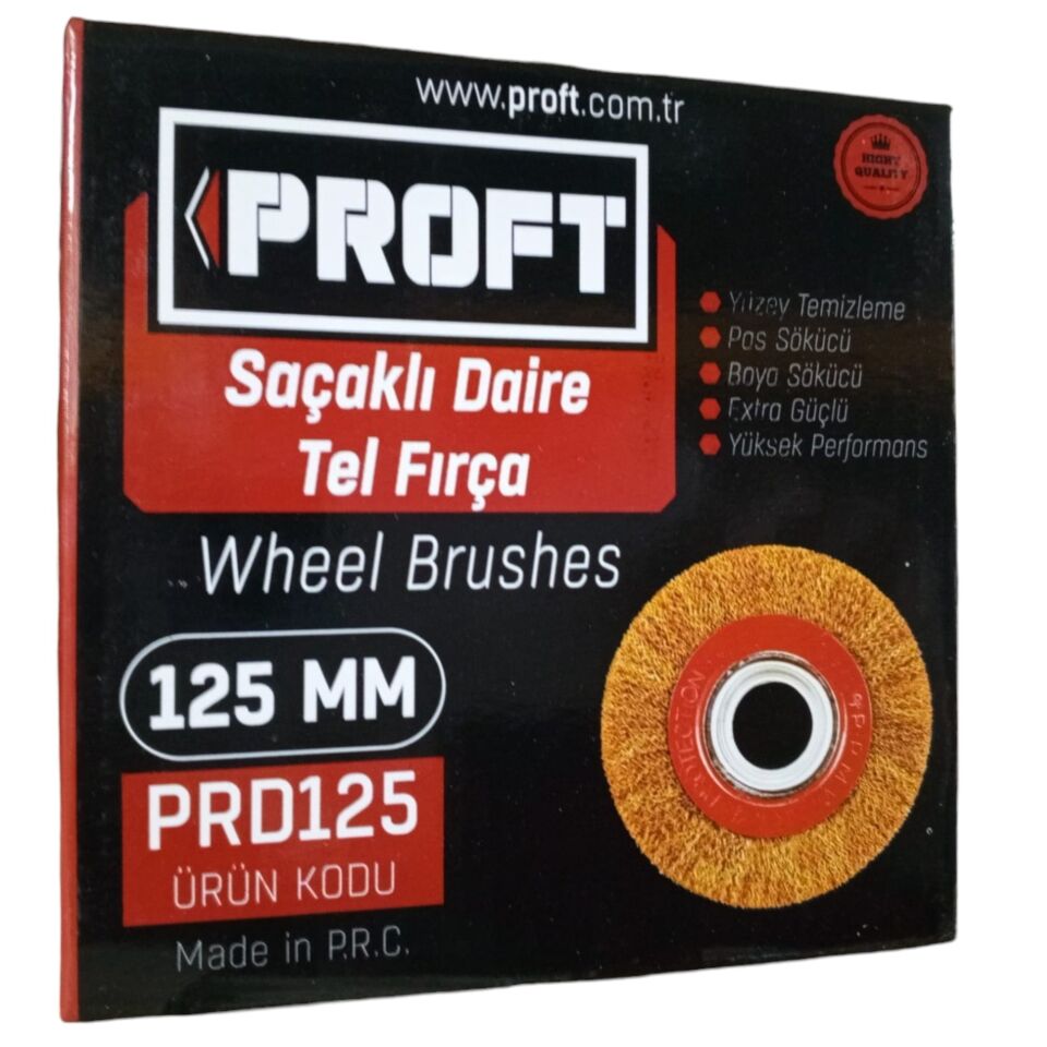 Proft Saçaklı Daire Tel Fırça (prd125) 125 Mm