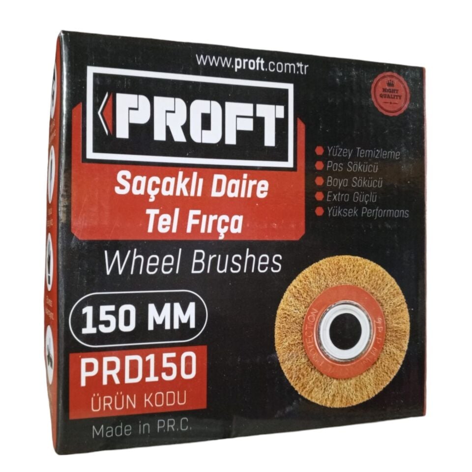 Proft Saçaklı Daire Tel Fırça (prd150) 150 Mm