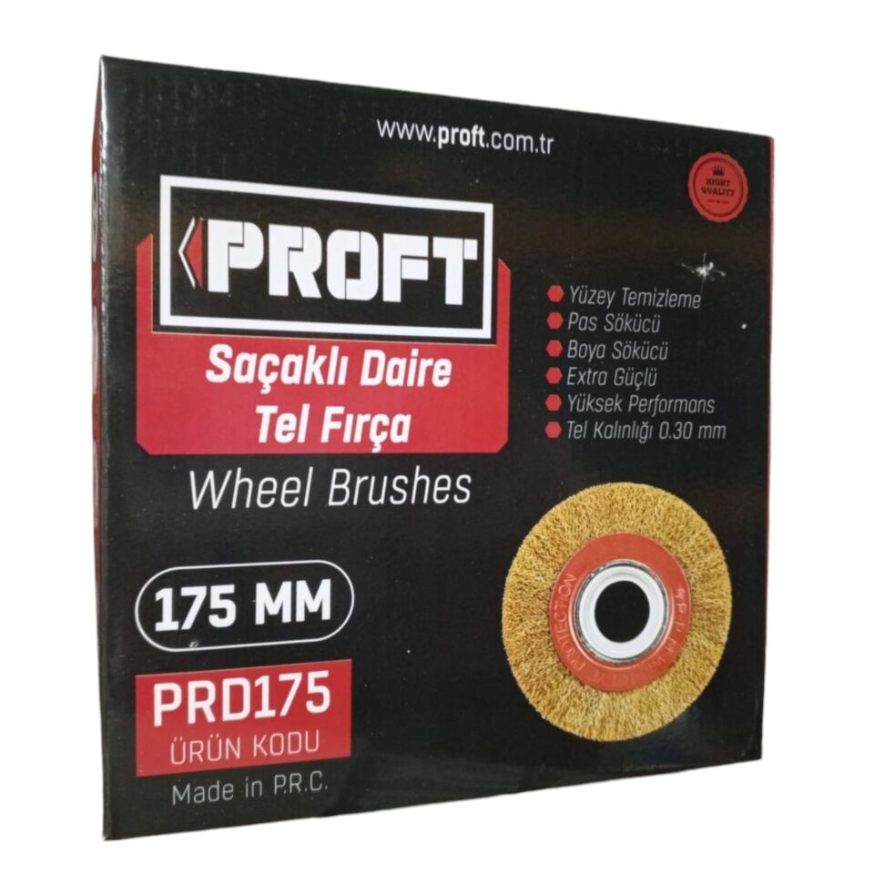 Proft Saçaklı Daire Tel Fırça (prd175) 175 Mm
