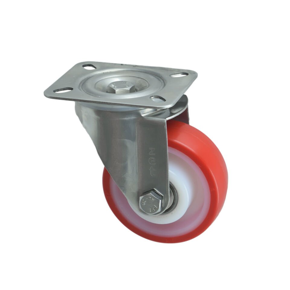 3002 PUR Paslanmaz Çelik (Inox) Teker 100*35 (İnox)