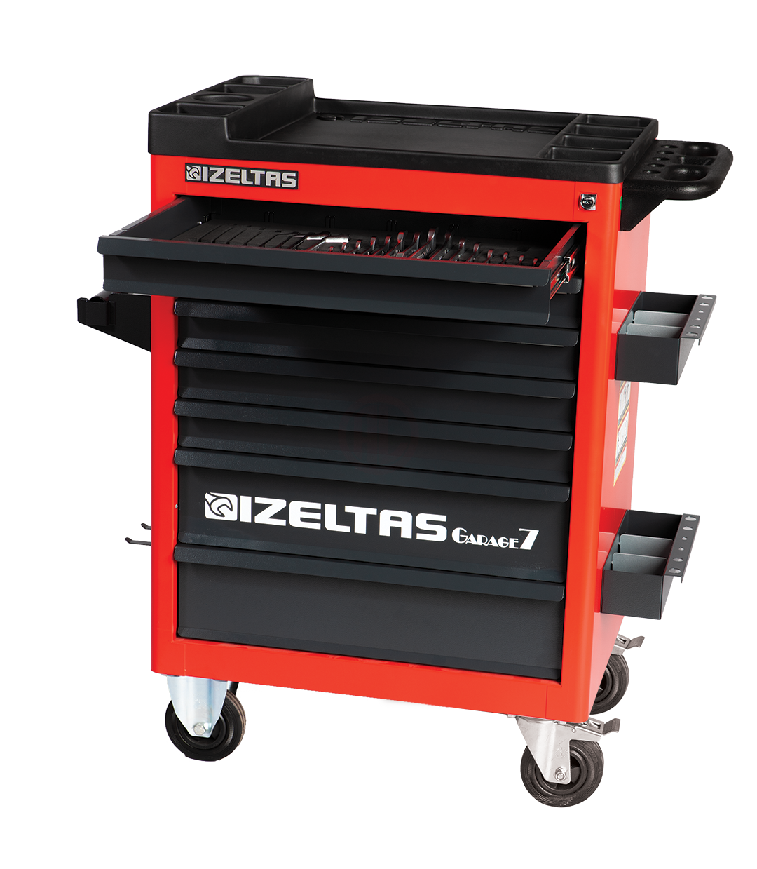 İzeltaş Elıte Serı Takım Dolabı 7 Çekmece Kırmızı Sıyah 139 Parça - 13000005572