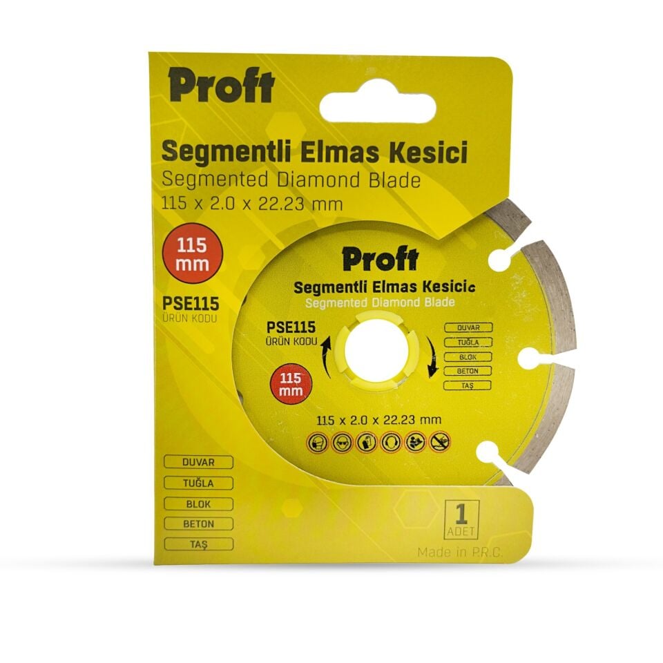 Proft Segmentli Elmas Kesici 115x2.0x22 (pse115)
