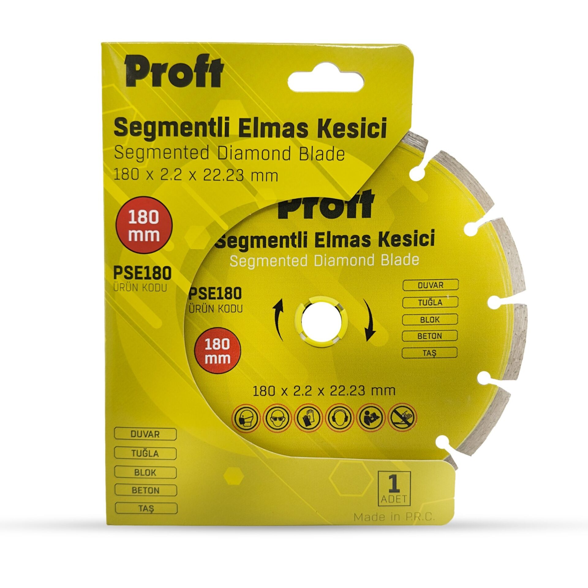 Proft Segmentli Elmas Kesici 180x2.2x22 (pse180)