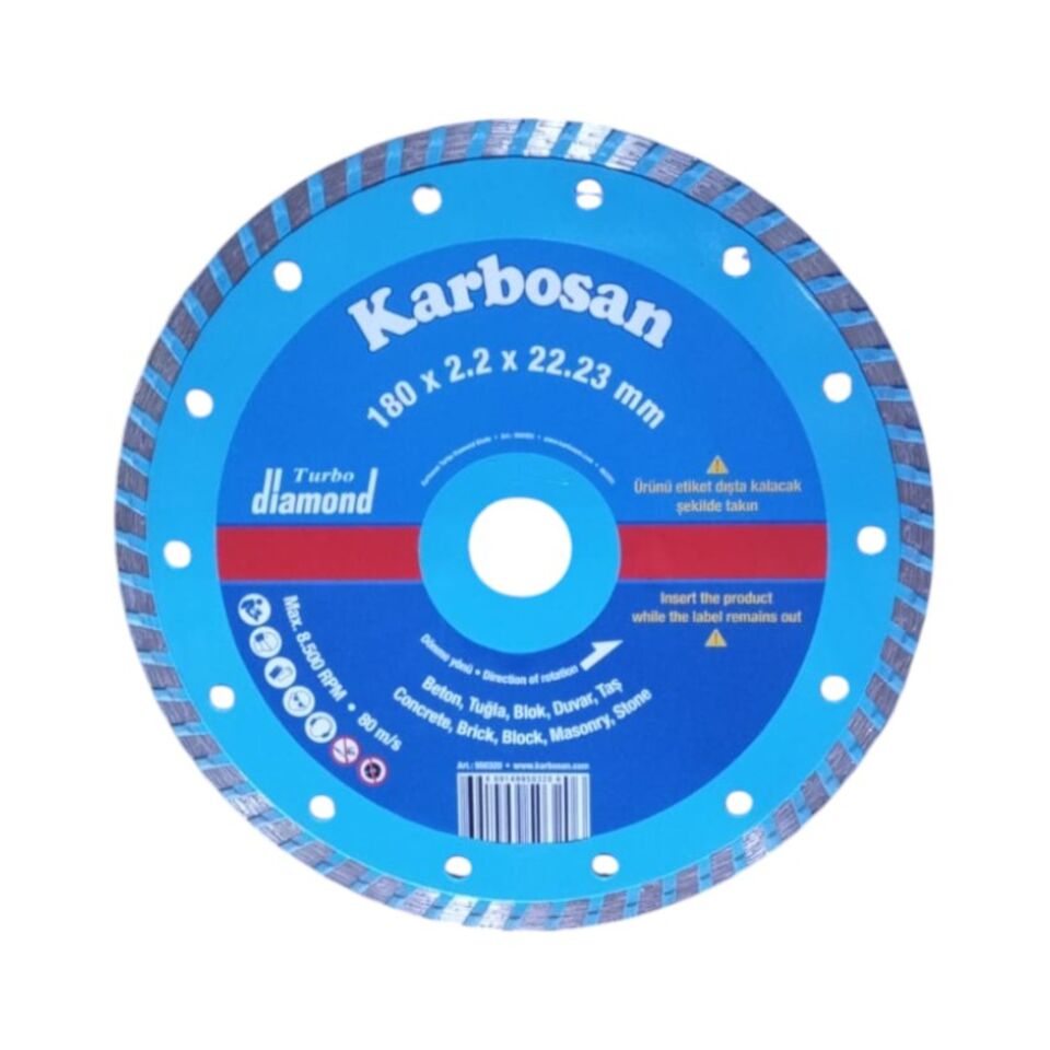 Karbosan Turbo Kesici 180x2.2x22 (950320)