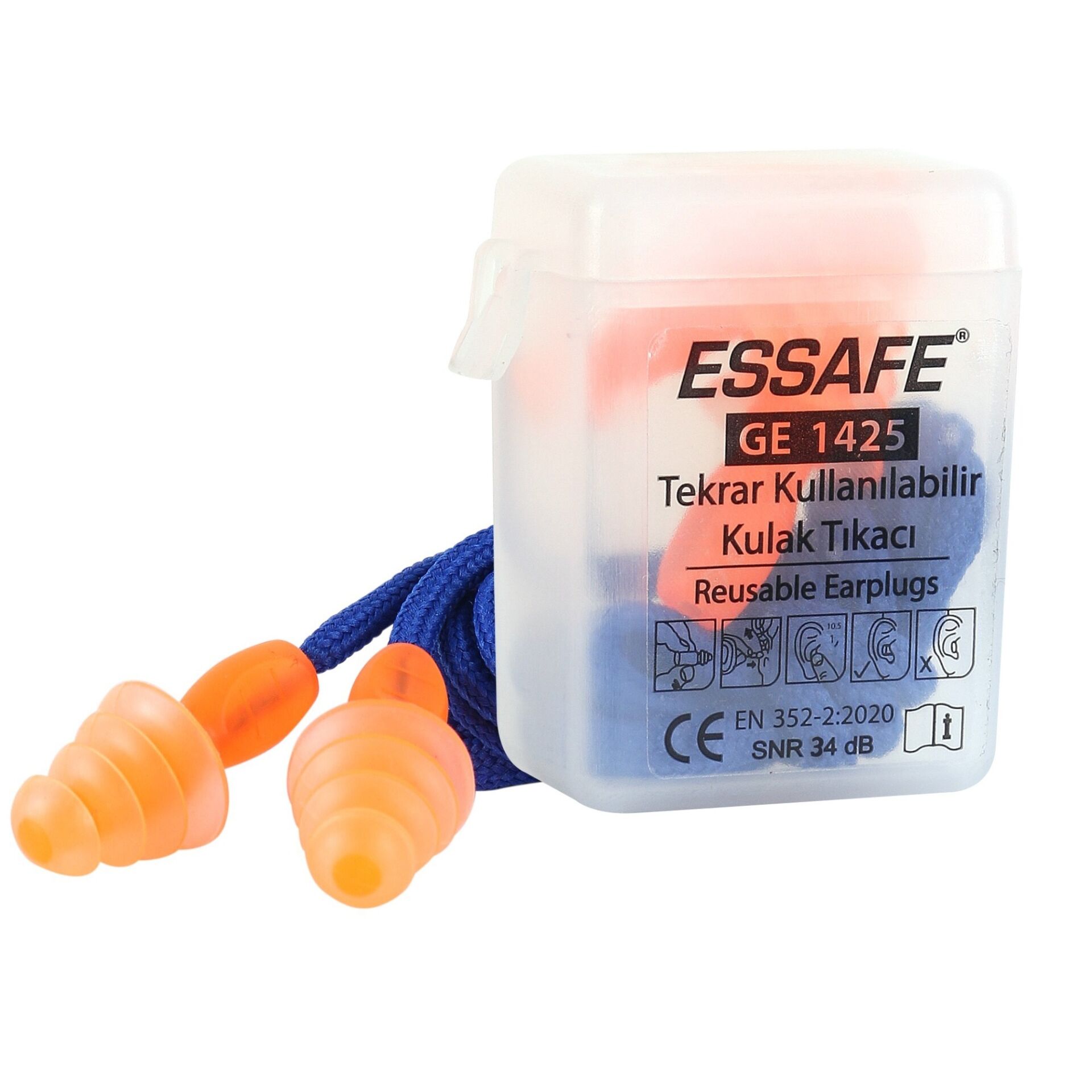 Essafe Kulak Tıkacı İpli (34 Db) Ge1425