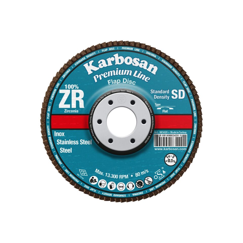Karbosan Zirkonyum Flap Disk 180x22 40 KUM(983930) (10 Adet)
