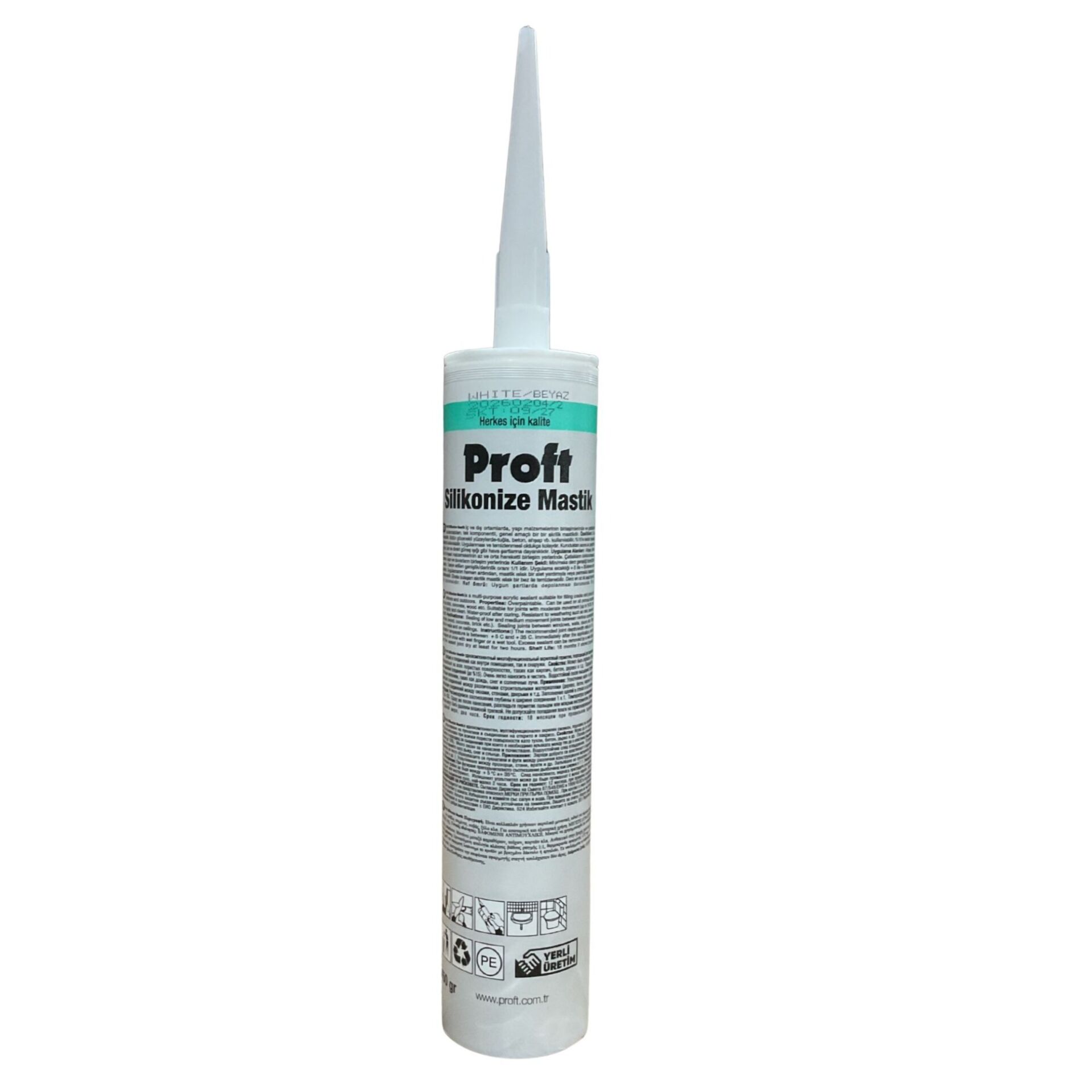 Proft Silikonize Mastik 450 Gr (pr250) Siyah