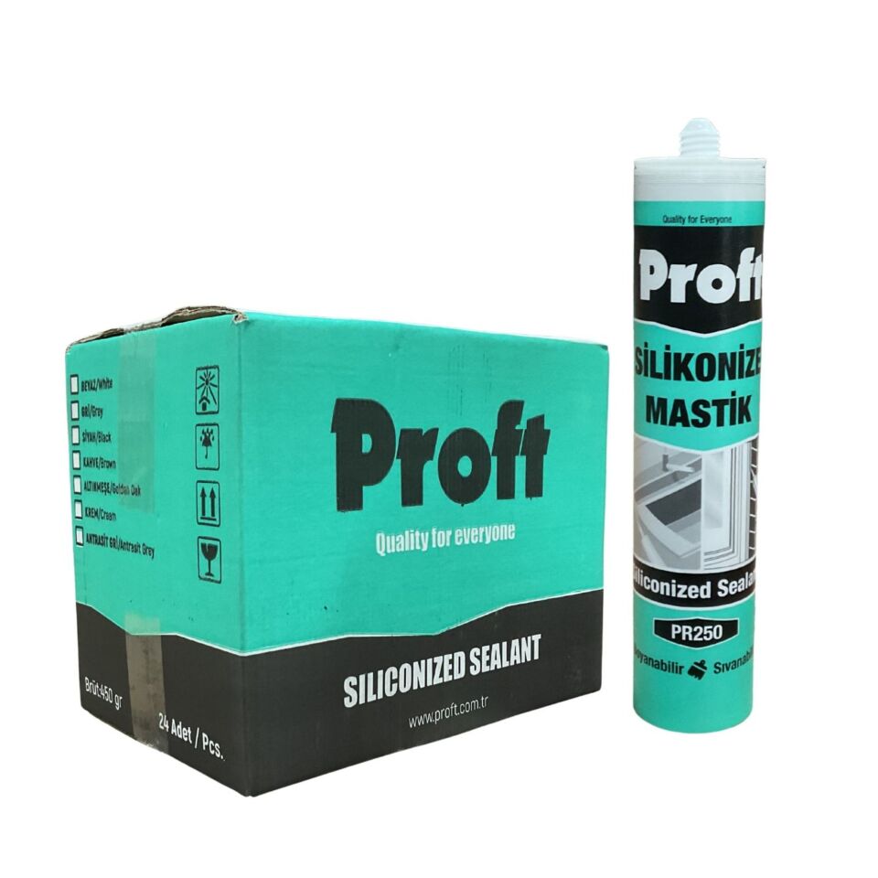 Proft Silikonize Mastik 450 Gr (pr250) Siyah