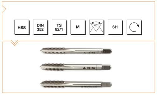MTE Makina Takım HSS Metrik Normal Vidalı 3'lü Takım Kılavuzu M42 B00100044200