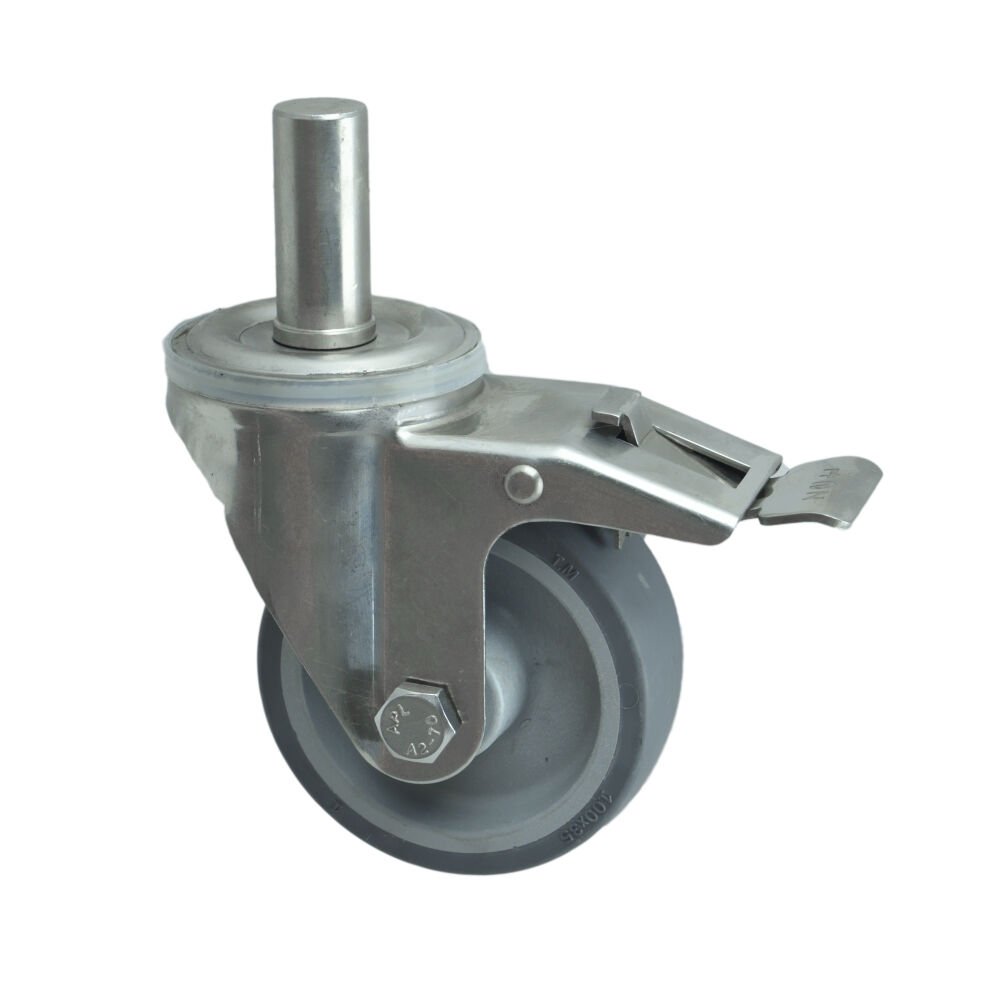 3003 MEB Paslanmaz Çelik (Inox) Teker 080*30 Frenli (İnox)