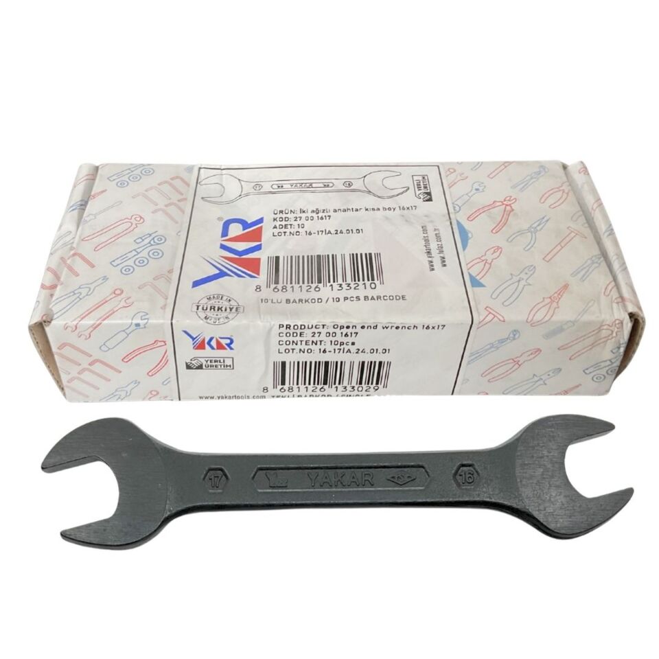 Yakar Açık Ağız Anahtar 16x17 Mm