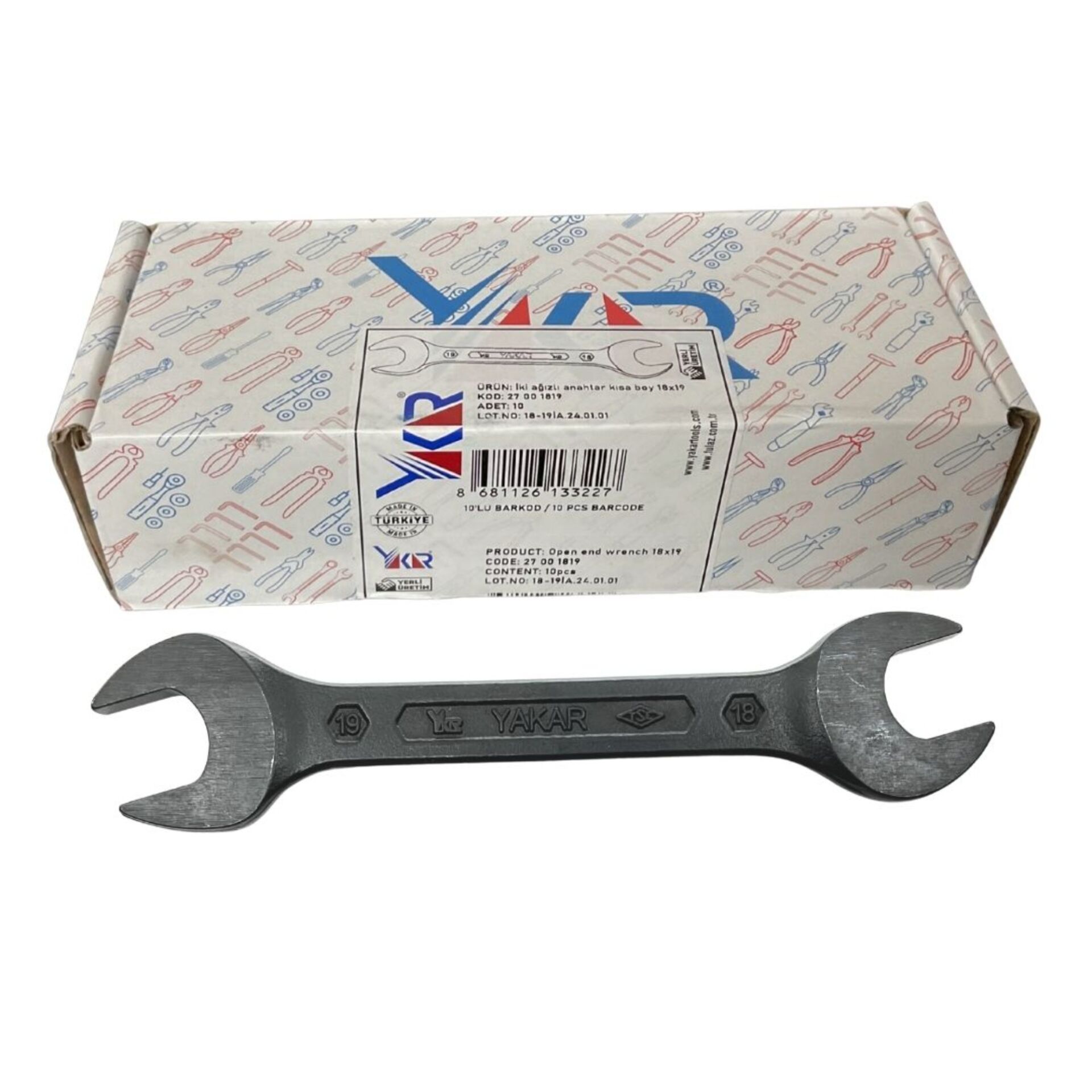 Yakar Açık Ağız Anahtar 18x19 Mm