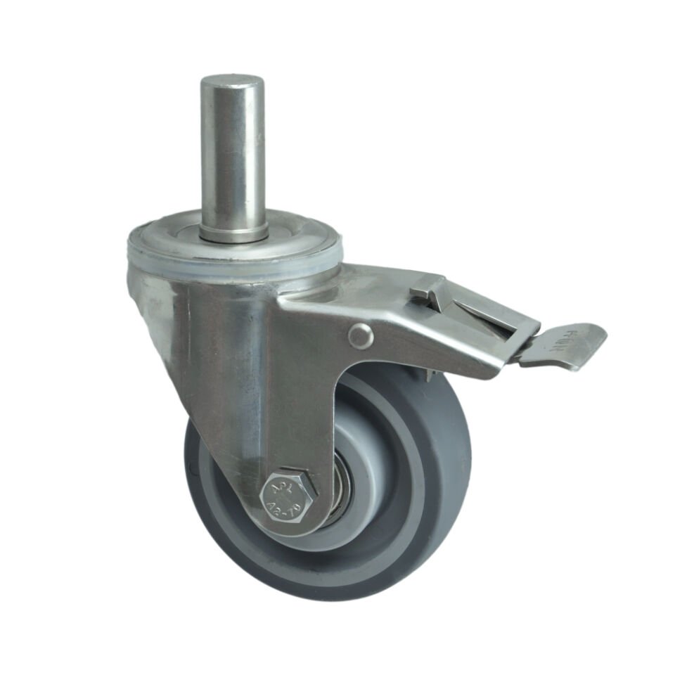 3003 MER Paslanmaz Çelik (Inox) Teker 150*45 Frenli (İnox)