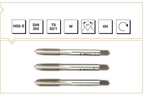 MTE Makina Takım HSS Metrik Normal Vidalı 3'lü Takım Kılavuzu M12 B00109131200