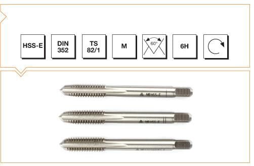 MTE Makina Takım HSS Metrik Normal Vidalı 3'lü Takım Kılavuzu M27 B00109132700