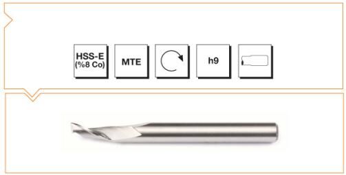 MTE Makina Takım HSS Tek Ağızlı Alüminyum Freze 3 mm B00276500300