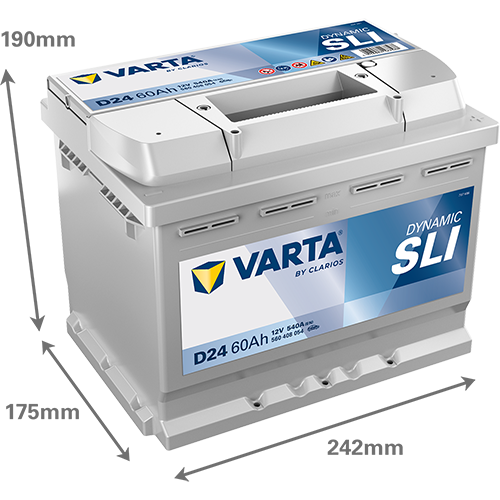 Varta 12 Volt 60 Amper Akü D24 - Depozitosuz