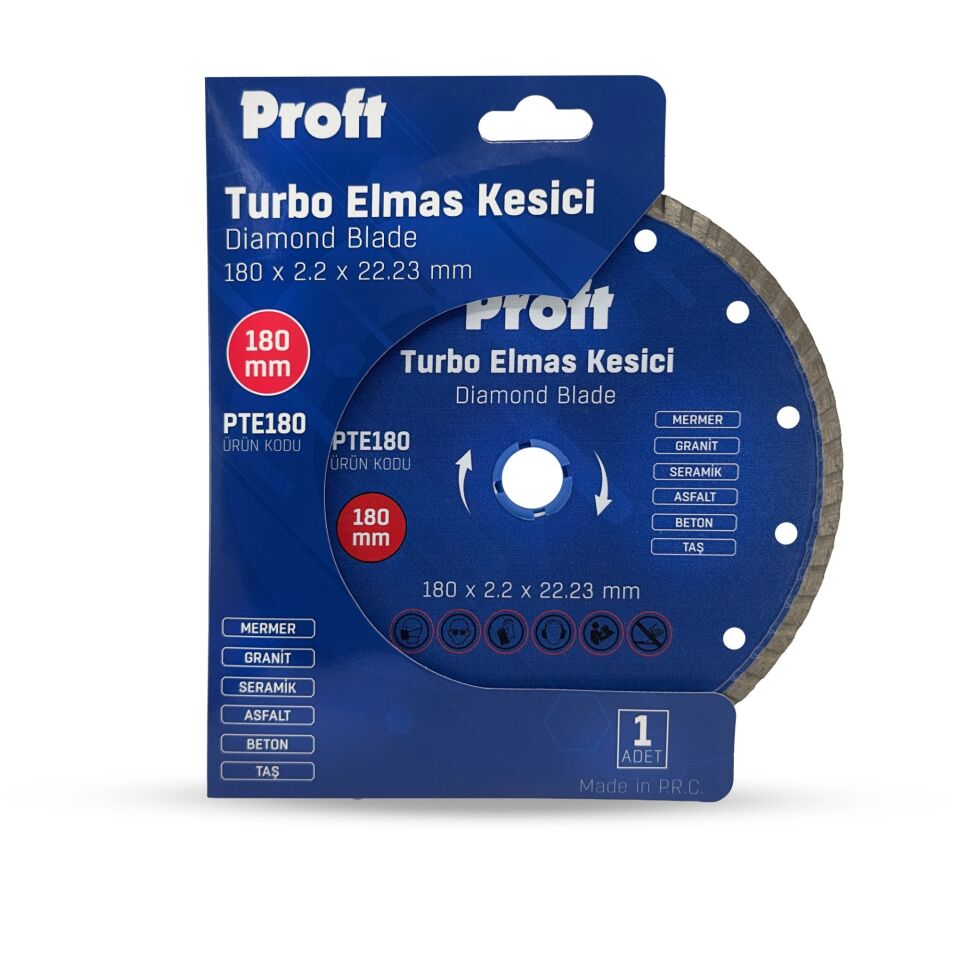 Proft Turbo Elmas Kesici 180x2.2x22 (pte180)