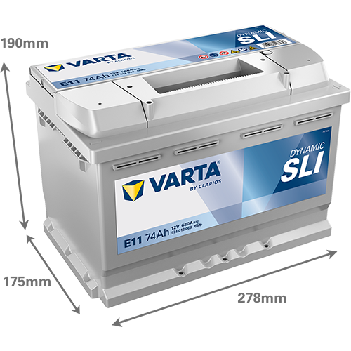 Varta 12 Volt 74 Amper Akü E11 - Depozitosuz