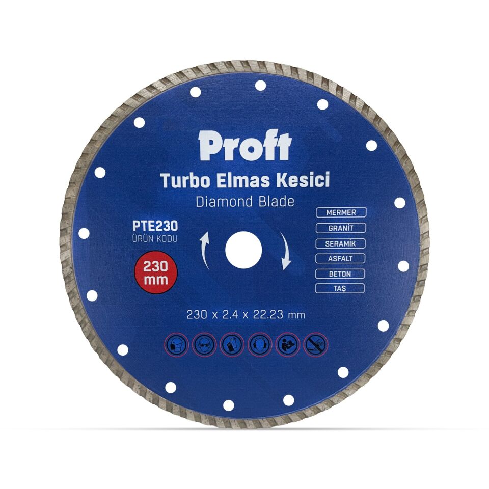 Proft Turbo Elmas Kesici 230x2.4x22 (pte230)