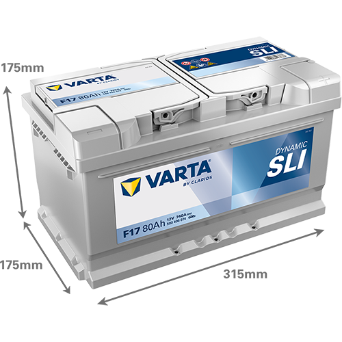 Varta 12 Volt 80 Amper Akü F17 - Depozitosuz