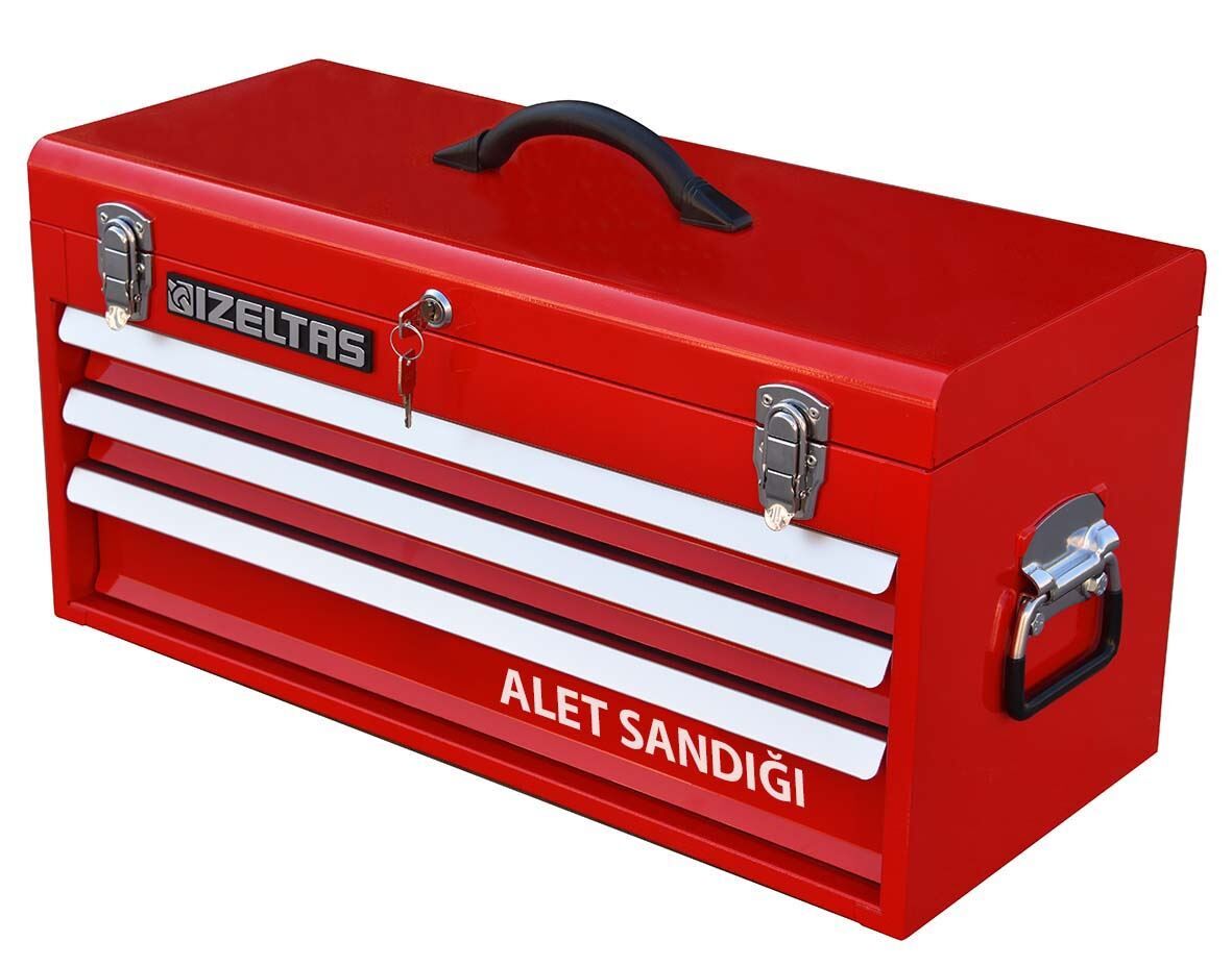 İzeltaş Büyük Alet Sandıgı Çekmeceli Kırmızı  Boş ( 285x650x322 ) - 8320331003