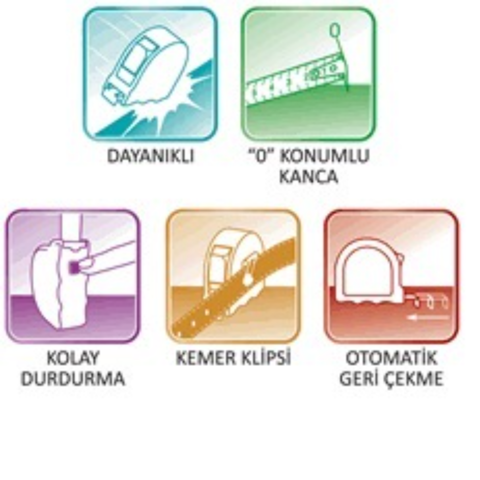 Hassan Şeffaf Şerit Metre 3x16 Kod:406