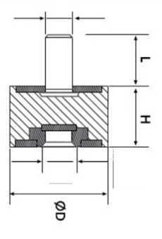 LTB30156 Civatalı Kauçuk Takoz