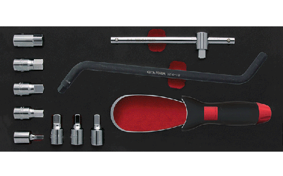 Ceta Form 11 Parça Karter Tapa ve Yağ Filtre Sökme Seti (EVA'lı) - N14-E11