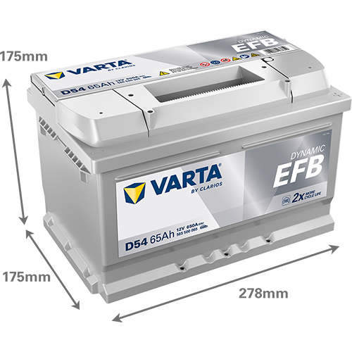 Varta 12 Volt 65 Amper EFB Start-Stop Akü D54 - Depozitosuz