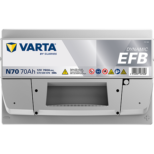 Varta 12 Volt 70 Amper EFB Start-Stop Akü N70 - Depozitosuz