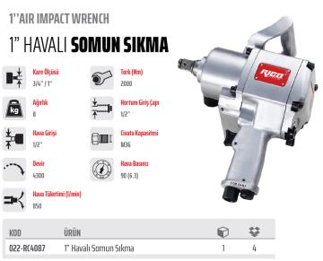 Rico 1'' Klasik Havalı Somun Sökme Seti - 022-RC4087