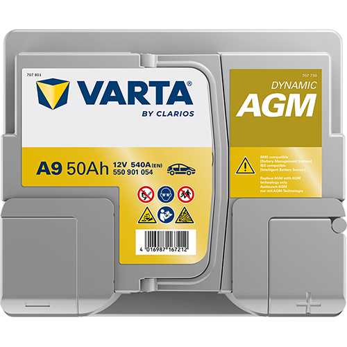 Varta 12 Volt 50 Amper AGM Start-Stop Akü A9 - Depozitosuz