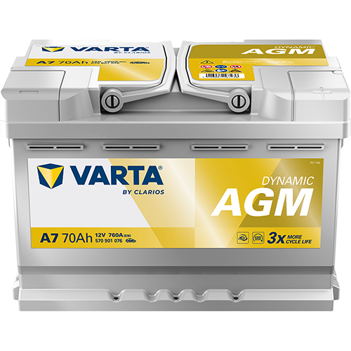 Varta 12 Volt 70 Amper AGM Start-Stop Akü A7 - Depozitosuz