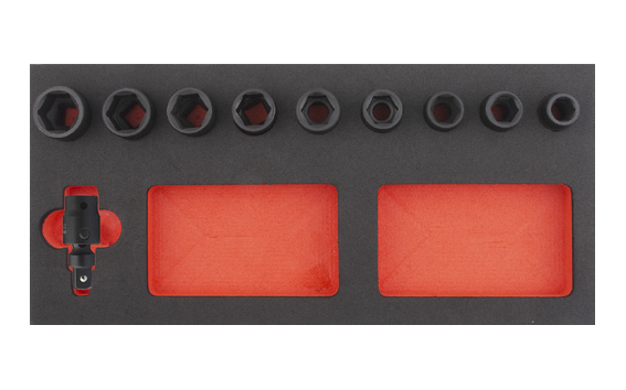 Ceta Form 10 Parça 1/2’’ 6 Köşe Havalı Lokma Anahtar Takımı (EVA'lı) - C62-E10