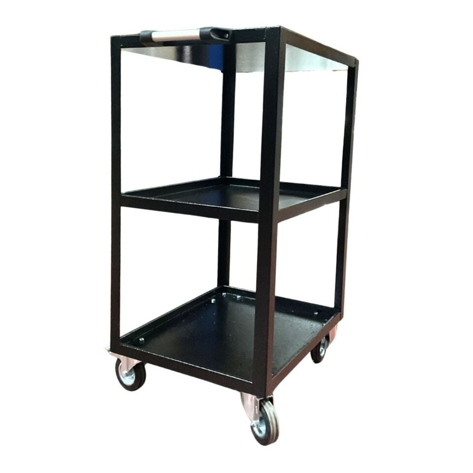 Proturka 3 Raflı Taşıma Arabası Siyah 590 Mm