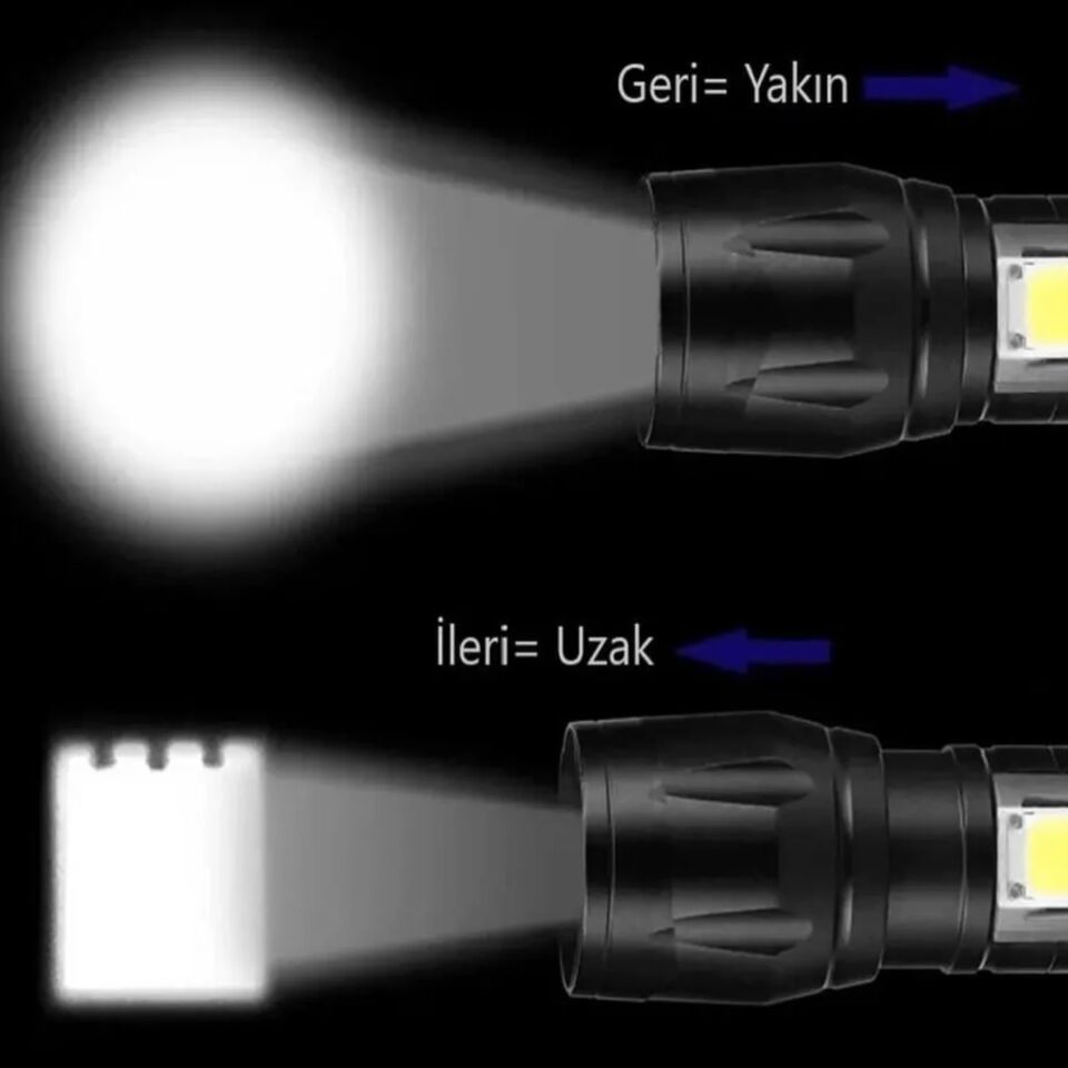 Swat Led Şarjlı El Feneri 5w 800 Lümen Us-535