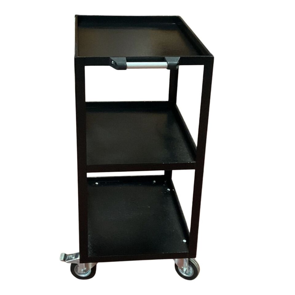 Proturka 3 Raflı Taşıma Arabası Siyah 590 Mm