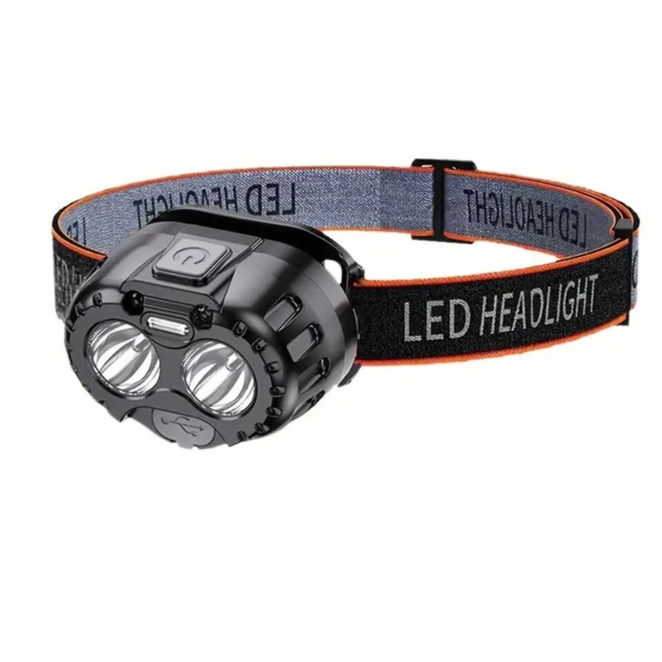 Swat Led Şarjlı Kafa Feneri 2x3w 1000 Lümen Us-t12