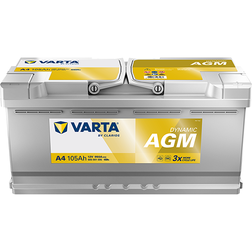 Varta 12 Volt 105 Amper AGM Start-Stop Akü A4 - Depozitosuz