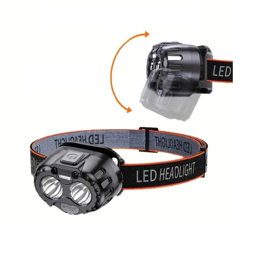 Swat Led Şarjlı Kafa Feneri 2x3w 1000 Lümen Us-t12