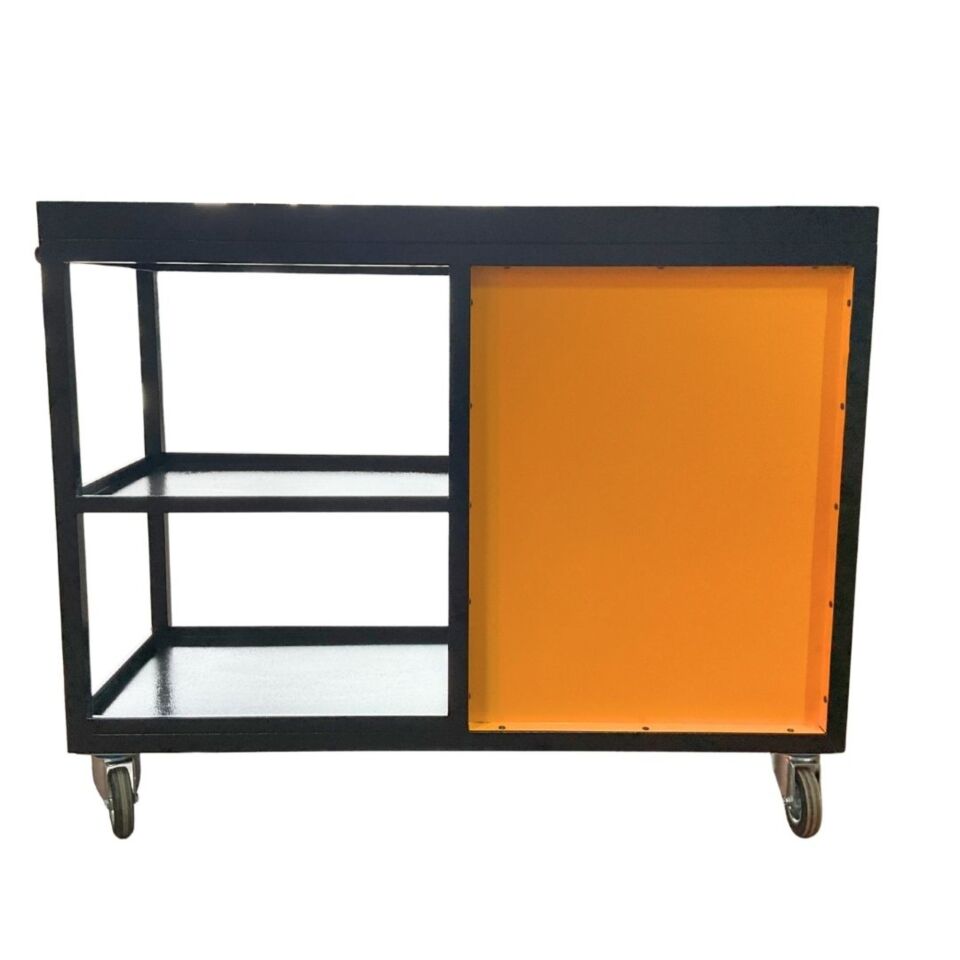 Proturka 5 Çekmeceli Raflı Takım Arabası Sarı